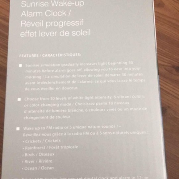 BRAND NEW sealed brookstone sunrise wake up alarm clock - Picture 6 of 6